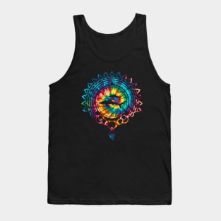 Blue Shark Rainbow Tie Dye Tank Top